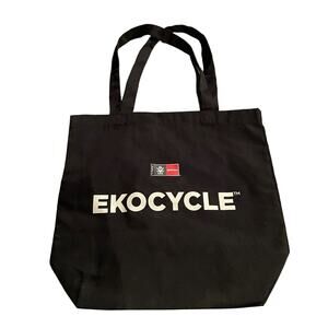 Ekocycle Black Canvas Tote Bag